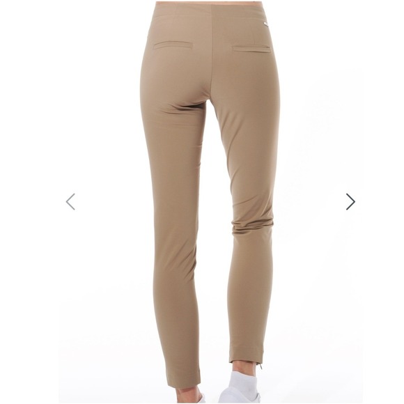 MDC 4 Way Stretch Slacks Golden Brown 36 S Ankle Zip Trousers - Picture 13 of 13